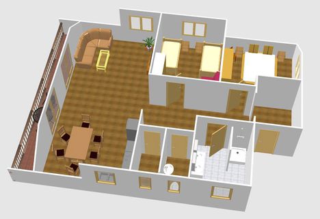 Die Ferienwohnung in 3D